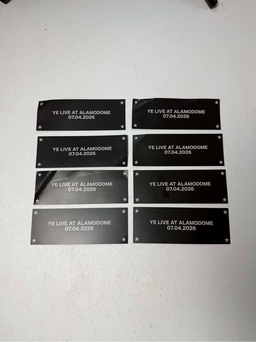 X8 KANYE WEST YE LIVE AT ALAMODOME 07.04.26 4TH OF JULY CARD ATTENDEE KEEPSAKE